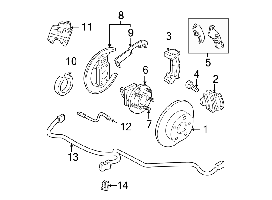 Diagram REAR SUSPENSION. BRAKE COMPONENTS. for your 2018 GMC Sierra 2500 HD 6.6L Duramax V8 DIESEL A/T RWD SLT Extended Cab Pickup Fleetside 