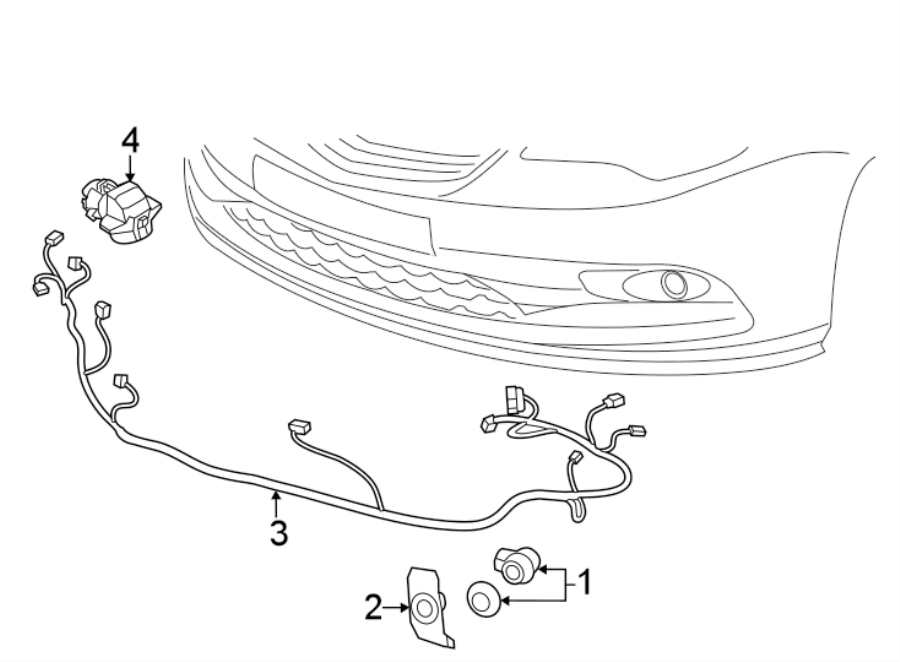 Diagram FRONT BUMPER & GRILLE. ELECTRICAL COMPONENTS. for your 2010 Chevrolet Equinox   