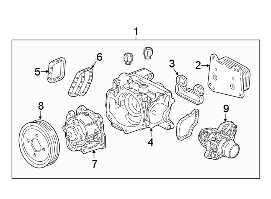 Diagram OIL COOLER. for your 2007 Chevrolet Equinox   