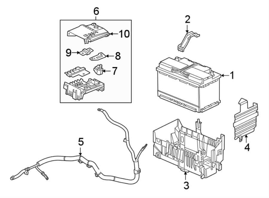 Diagram BATTERY. for your Buick Regal TourX  