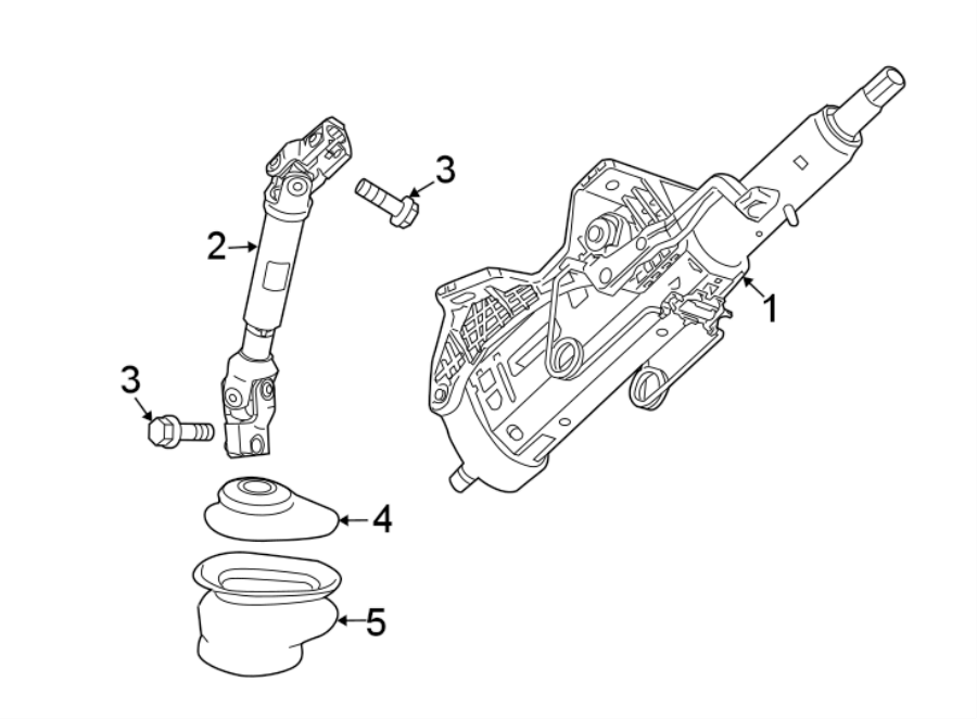 Diagram STEERING COLUMN ASSEMBLY. for your 2005 Chevrolet Astro   