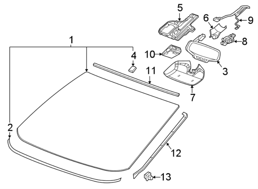 7WINDSHIELD. GLASS. REVEAL MOLDINGS.https://images.simplepart.com/images/parts/motor/fullsize/AJ16260.png