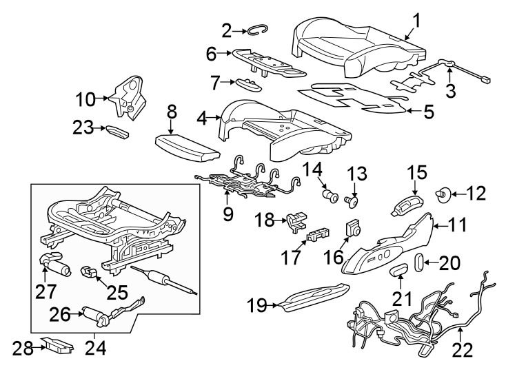 16SEATS & TRACKS. FRONT SEAT COMPONENTS.https://images.simplepart.com/images/parts/motor/fullsize/AJ16350.png