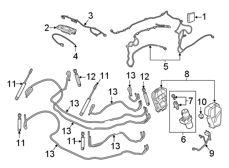 Diagram CONVERTIBLE/SOFT TOP. MOTOR & COMPONENTS. for your Buick Cascada  