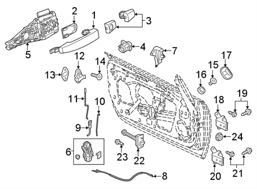 Diagram LOCK & HARDWARE. for your Buick Century  