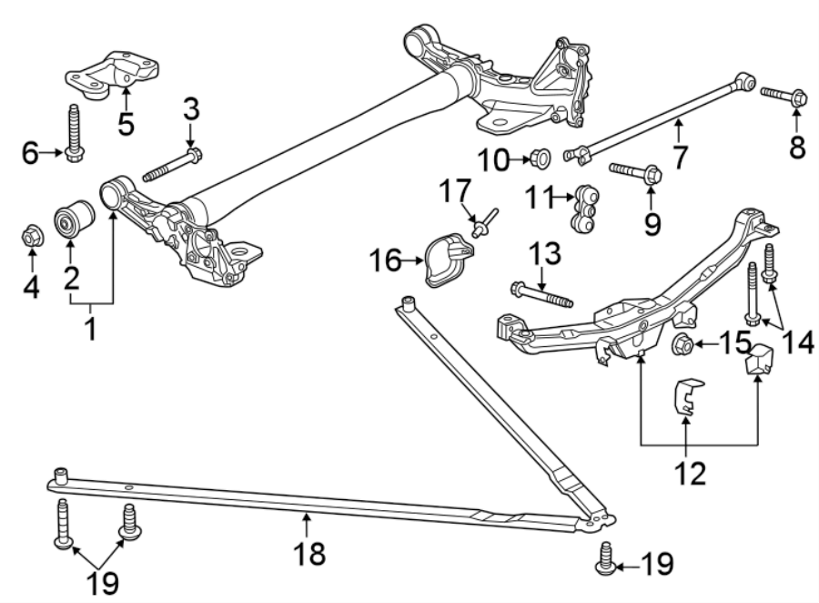 Diagram REAR SUSPENSION. SUSPENSION COMPONENTS. for your 2014 GMC Sierra 2500 HD 6.6L Duramax V8 DIESEL A/T 4WD WT Crew Cab Pickup 