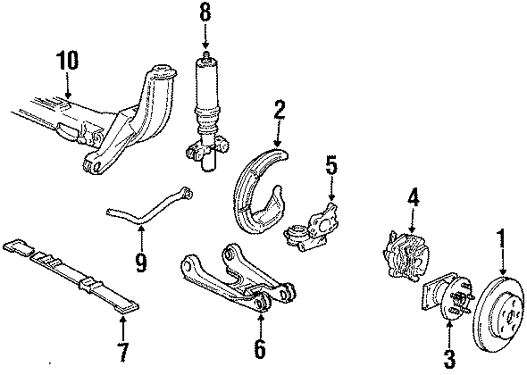 Diagram REAR SUSPENSION. BRAKE COMPONENTS. SUSPENSION COMPONENTS. for your 2019 GMC Sierra 2500 HD 6.0L Vortec V8 FLEX A/T 4WD SLT Extended Cab Pickup Fleetside 