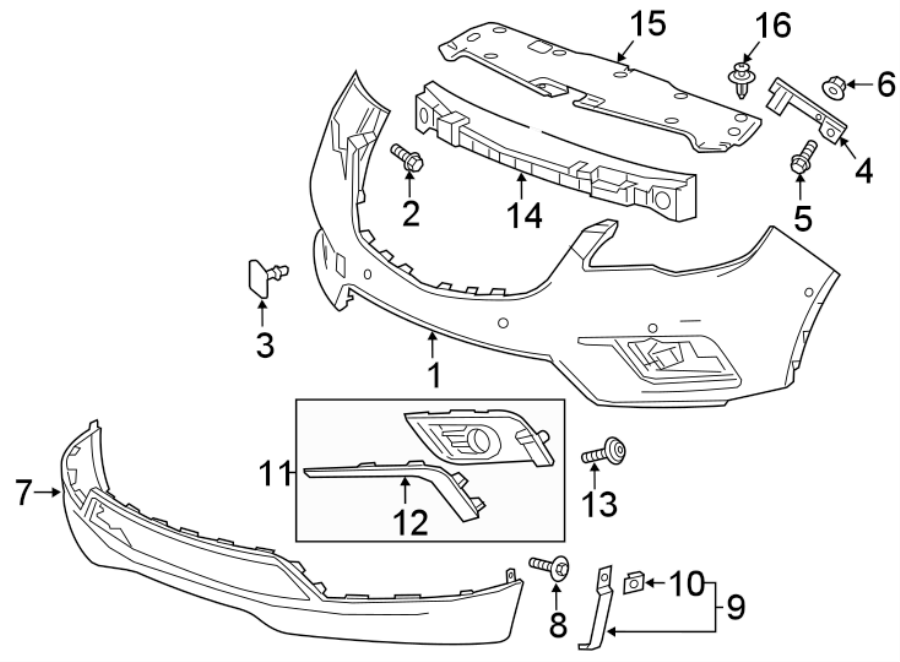 15FRONT BUMPER & GRILLE. BUMPER & COMPONENTS.https://images.simplepart.com/images/parts/motor/fullsize/AK16010.png