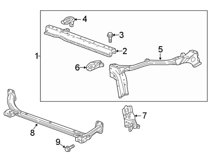 Diagram RADIATOR SUPPORT. for your 2011 GMC Sierra 2500 HD 6.6L Duramax V8 DIESEL A/T 4WD SLE Standard Cab Pickup 