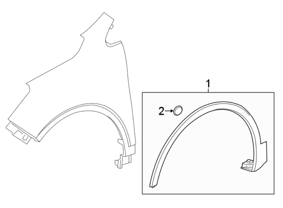 Diagram FENDER. EXTERIOR TRIM. for your 2013 Chevrolet Camaro   