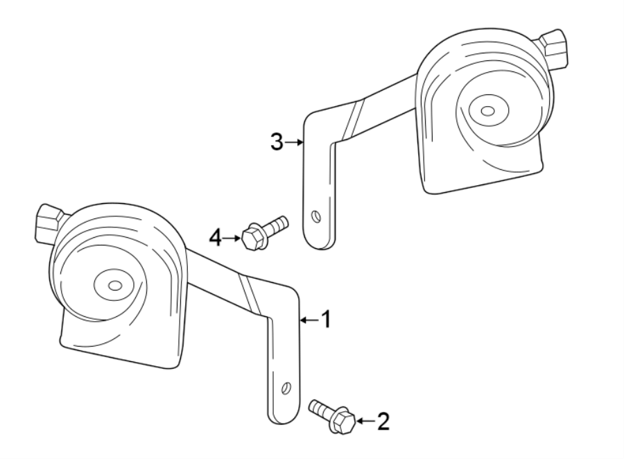 Diagram HORN. for your 2015 GMC Sierra 2500 HD 6.0L Vortec V8 A/T RWD Base Extended Cab Pickup Fleetside 