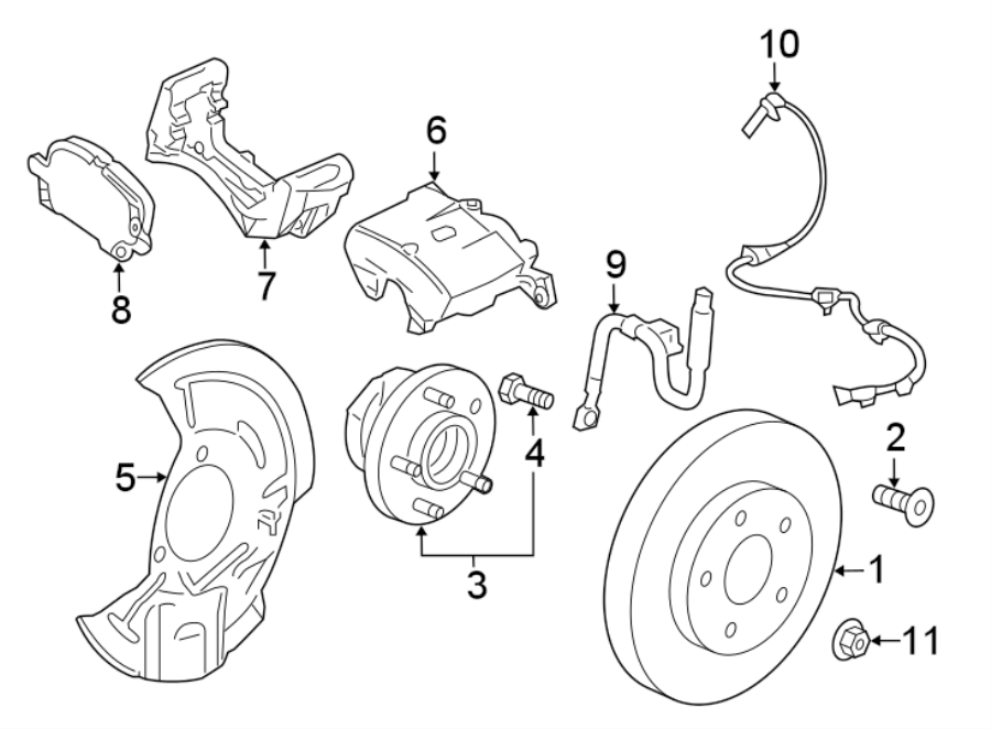 Diagram FRONT SUSPENSION. BRAKE COMPONENTS. for your 2015 GMC Sierra 2500 HD 6.6L Duramax V8 DIESEL A/T RWD SLE Standard Cab Pickup Fleetside 