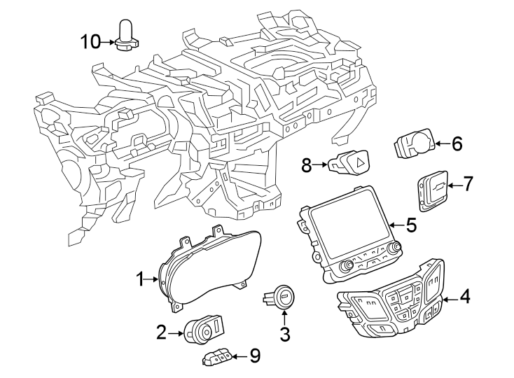 9Instrument panel. Cluster & switches.https://images.simplepart.com/images/parts/motor/fullsize/AK16305.png