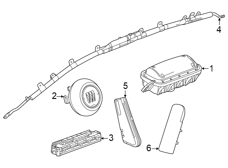 Restraint systems. Air bag components. Diagram