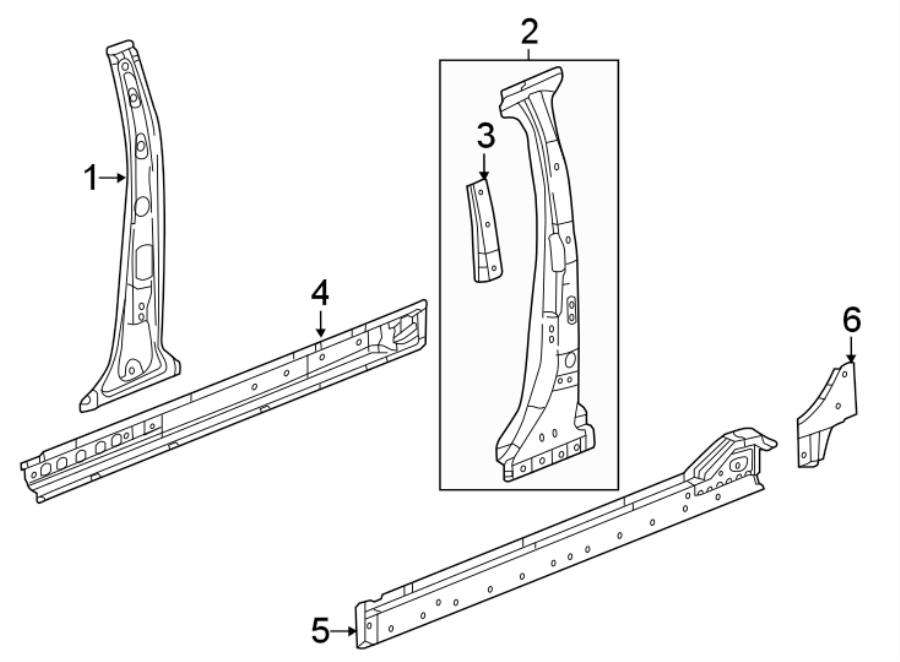 2PILLARS. ROCKER & FLOOR. CENTER PILLAR & ROCKER.https://images.simplepart.com/images/parts/motor/fullsize/AK16425.png