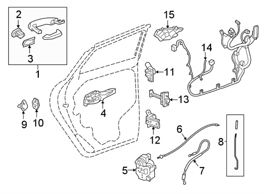 13REAR DOOR. LOCK & HARDWARE.https://images.simplepart.com/images/parts/motor/fullsize/AK16485.png