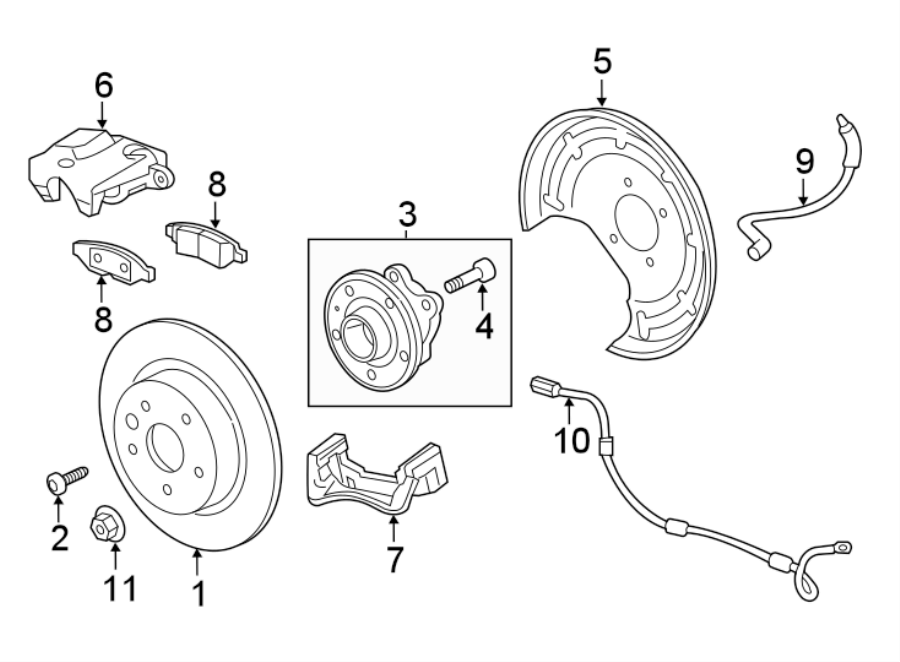 Diagram REAR SUSPENSION. BRAKE COMPONENTS. for your 2024 Chevrolet Camaro   