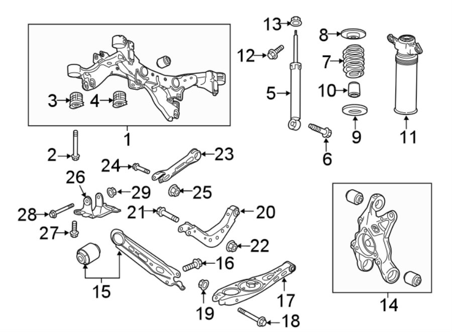 Diagram REAR SUSPENSION. SUSPENSION COMPONENTS. for your 1997 Chevrolet Camaro   