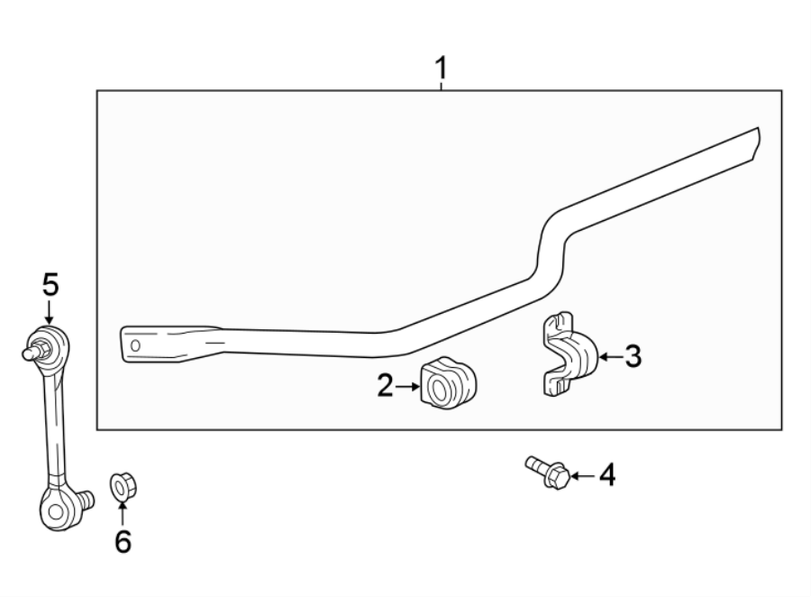 Diagram REAR SUSPENSION. STABILIZER BAR & COMPONENTS. for your 2012 GMC Sierra 2500 HD 6.6L Duramax V8 DIESEL A/T 4WD WT Extended Cab Pickup 