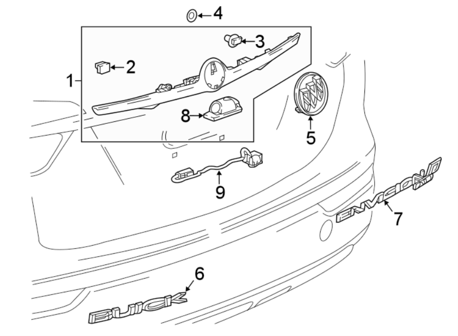 Diagram LIFT GATE. EXTERIOR TRIM. for your 2016 Chevrolet Spark  LT Hatchback 