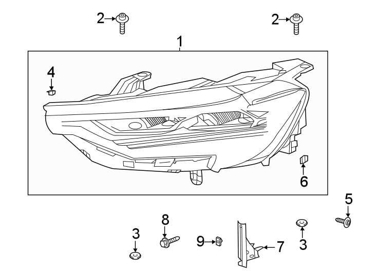 7Front lamps. Headlamp components.https://images.simplepart.com/images/parts/motor/fullsize/AK16647.png