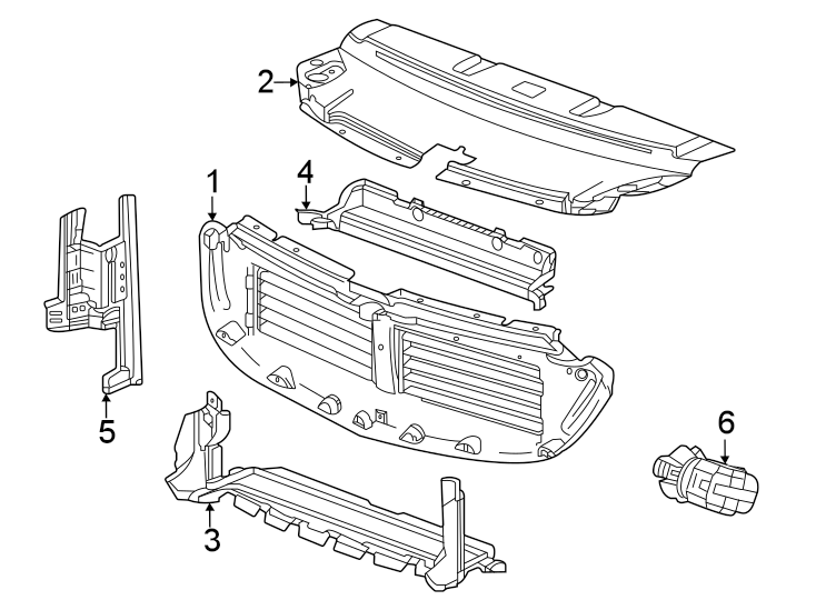 Diagram Radiator & components. for your 2011 Buick Enclave    