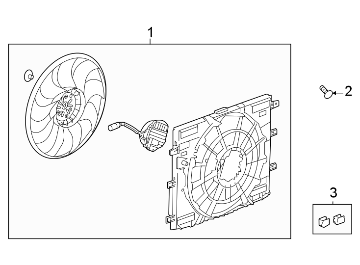 Diagram Cooling fan. for your 2016 Cadillac ATS Premium Coupe  