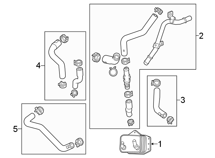 Diagram Oil cooler. for your 1995 Chevrolet K2500  Base Standard Cab Pickup Fleetside 4.3L Chevrolet V6 A/T 