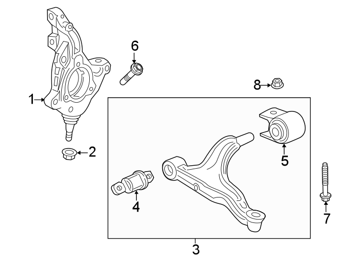 Diagram Front suspension. Suspension components. for your 2016 GMC Sierra 2500 HD 6.0L Vortec V8 FLEX A/T RWD SLE Extended Cab Pickup Fleetside 