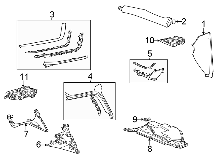 11Instrument panel components.https://images.simplepart.com/images/parts/motor/fullsize/AK16807.png