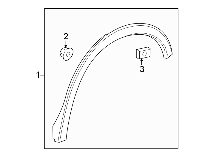 1Quarter panel. Exterior trim.https://images.simplepart.com/images/parts/motor/fullsize/AK16901.png