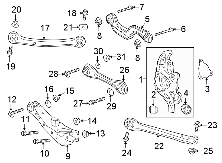 Diagram Rear suspension. Suspension components. for your 2019 GMC Sierra 2500 HD 6.0L Vortec V8 FLEX A/T 4WD SLT Extended Cab Pickup Fleetside 