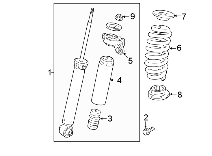 Diagram Rear suspension. Shocks & components. for your 2017 GMC Sierra 2500 HD 6.0L Vortec V8 A/T 4WD Base Crew Cab Pickup Fleetside 