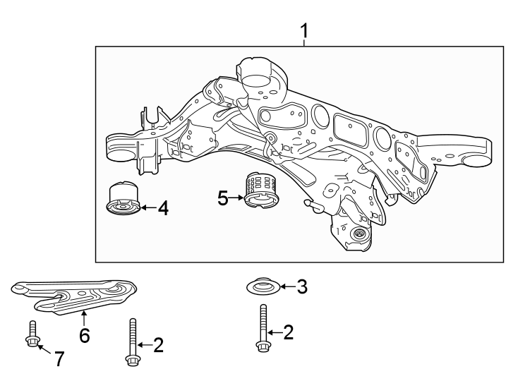 Diagram Rear suspension. Suspension mounting. for your 2012 GMC Sierra 2500 HD 6.6L Duramax V8 DIESEL A/T 4WD SLE Crew Cab Pickup Fleetside 