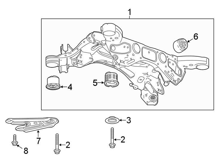 Diagram Rear suspension. Suspension mounting. for your 2019 Chevrolet Suburban    