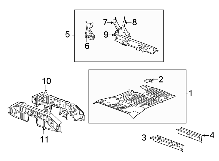 8Rear body & floor. Floor & rails.https://images.simplepart.com/images/parts/motor/fullsize/AK16934.png