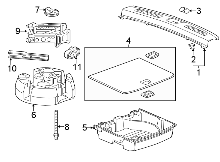 Diagram Rear body & floor. Interior trim. for your 2013 Chevrolet Camaro ZL1 Coupe 6.2L V8 M/T 