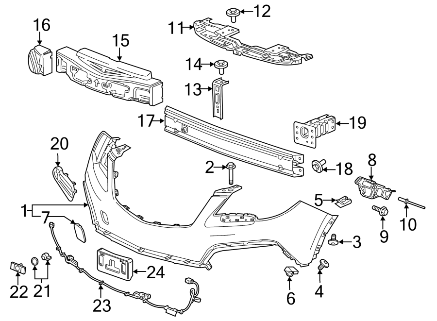 Diagram FRONT BUMPER. BUMPER & COMPONENTS. for your 2016 Chevrolet Suburban    