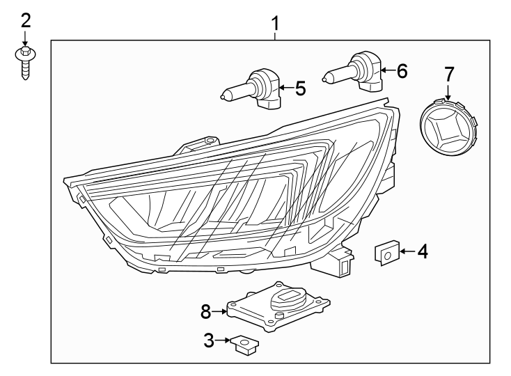 1FRONT LAMPS. HEADLAMP COMPONENTS.https://images.simplepart.com/images/parts/motor/fullsize/AN13027.png