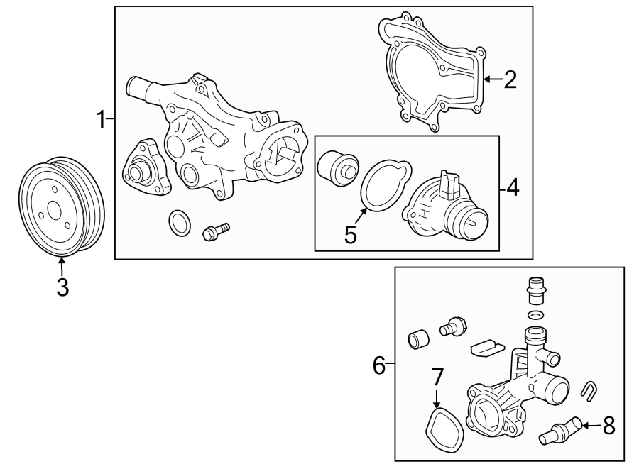 Diagram WATER PUMP. for your 2014 Buick Verano   