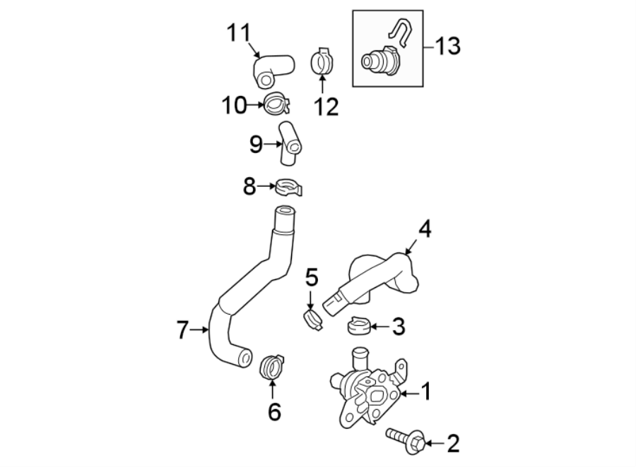 Diagram WATER PUMP. for your 2011 GMC Sierra 2500 HD 6.6L Duramax V8 DIESEL A/T 4WD WT Standard Cab Pickup 