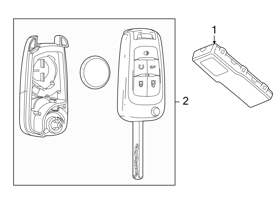 Diagram KEYLESS ENTRY COMPONENTS. for your Chevrolet