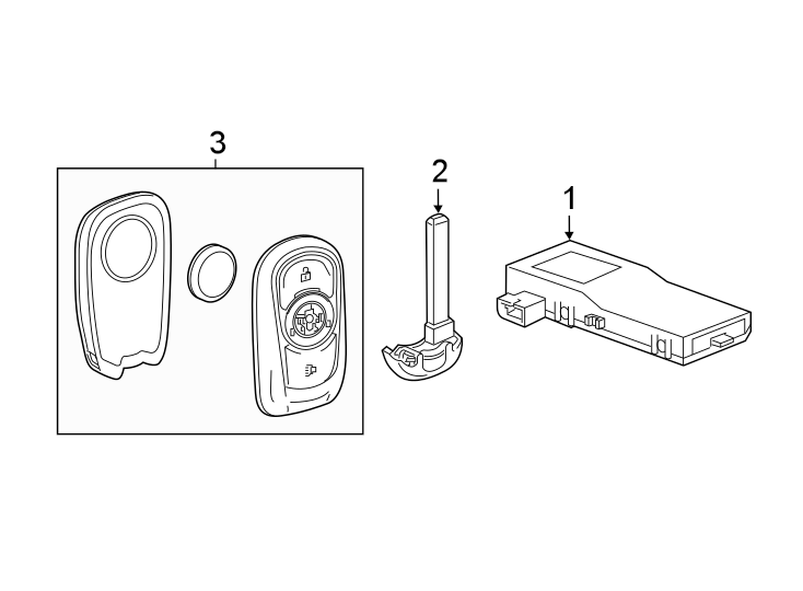 Diagram KEYLESS ENTRY COMPONENTS. for your 2017 Chevrolet Spark 1.4L Ecotec M/T LT Hatchback 