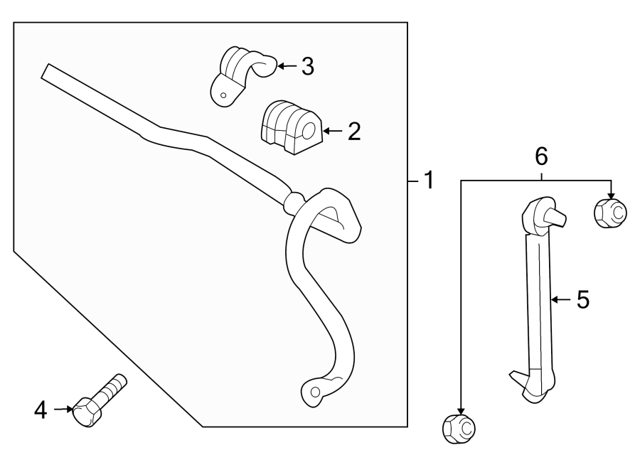 Diagram FRONT SUSPENSION. STABILIZER BAR & COMPONENTS. for your 2017 GMC Sierra 2500 HD 6.0L Vortec V8 A/T 4WD Base Standard Cab Pickup Fleetside 