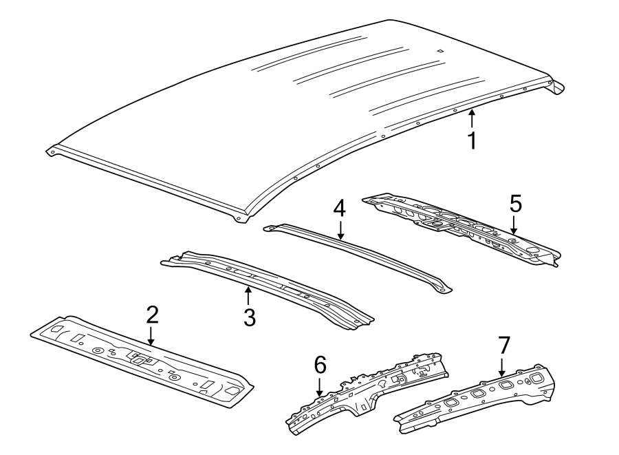 Diagram ROOF & COMPONENTS. for your Buick Encore  