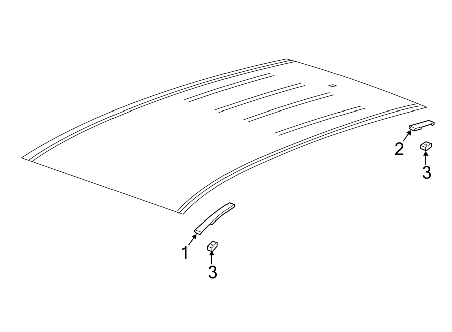 Diagram ROOF. EXTERIOR TRIM. for your 2021 Chevrolet Camaro  LT1 Coupe 