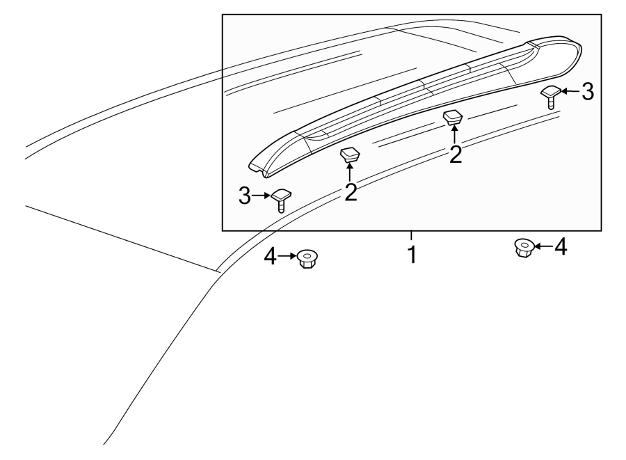 Diagram ROOF. LUGGAGE CARRIER. for your 2013 Buick Encore   