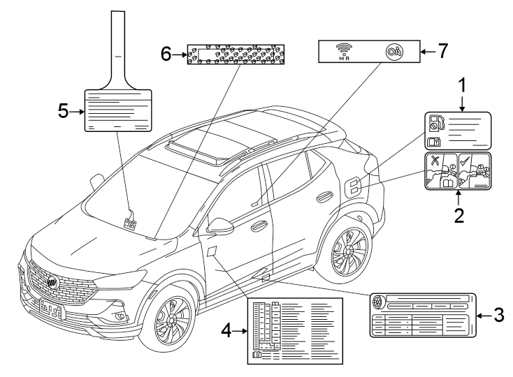 Diagram Information labels. for your Buick