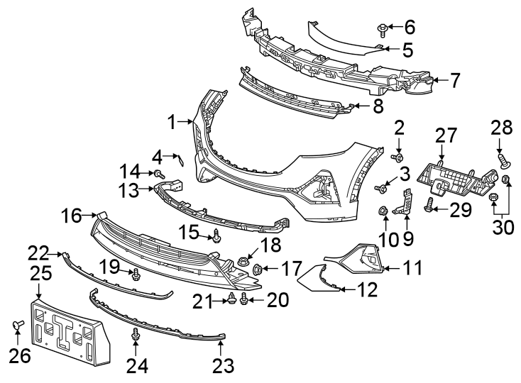 9Front bumper & grille. Bumper & components.https://images.simplepart.com/images/parts/motor/fullsize/AN20012.png