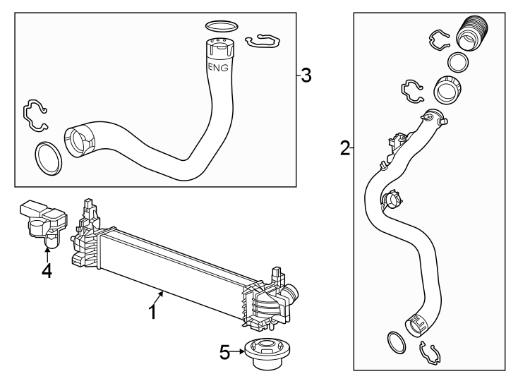 Diagram Intercooler. for your 2020 GMC Yukon XL   